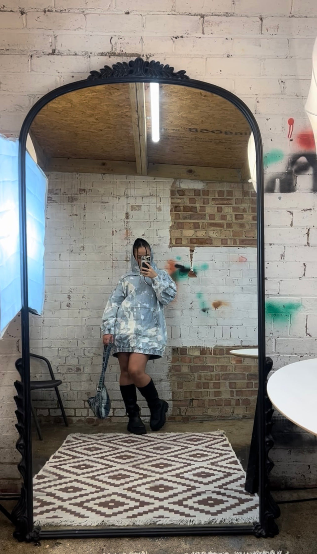 The Hooded Denim Dress