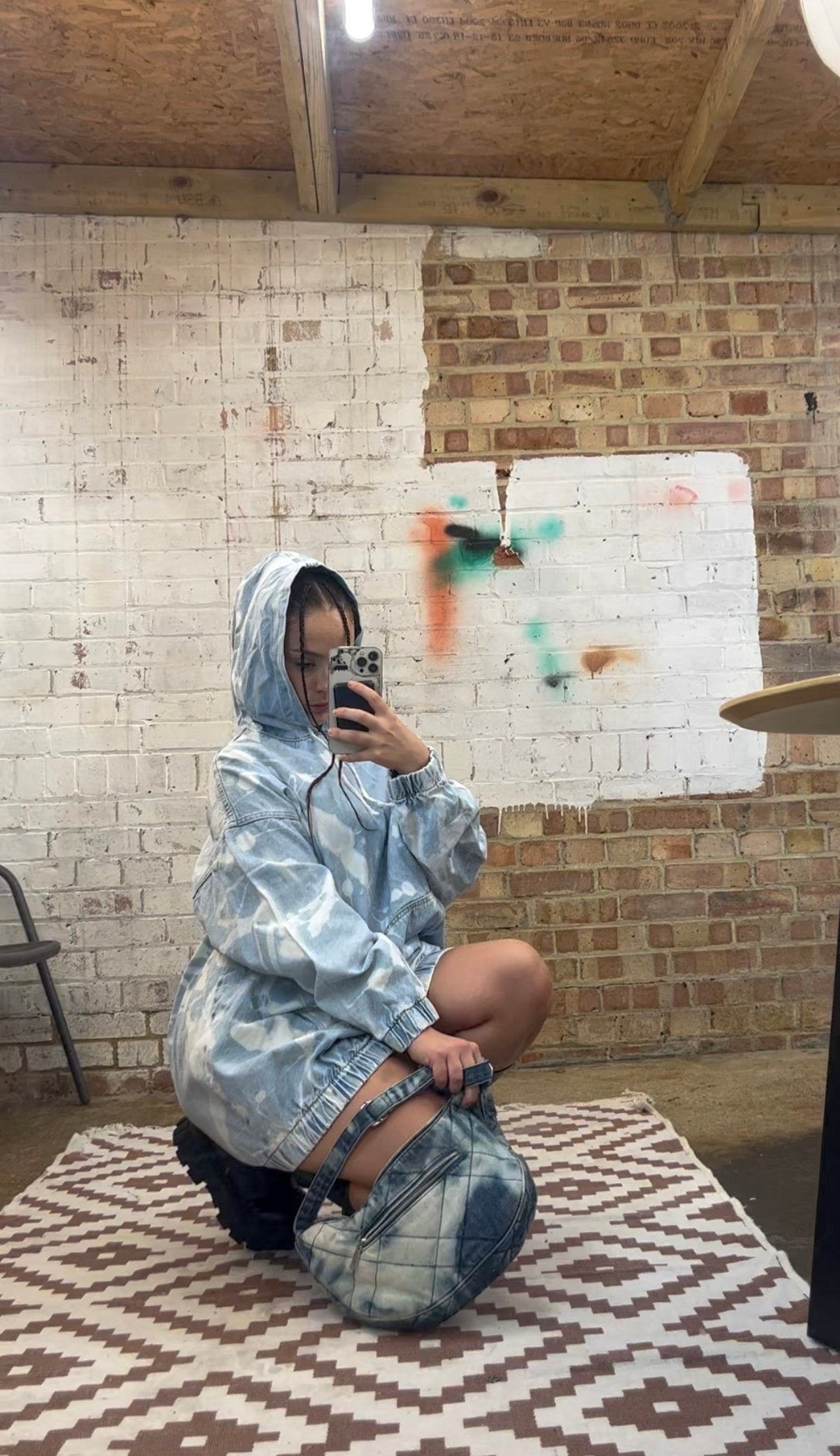 The Hooded Denim Dress