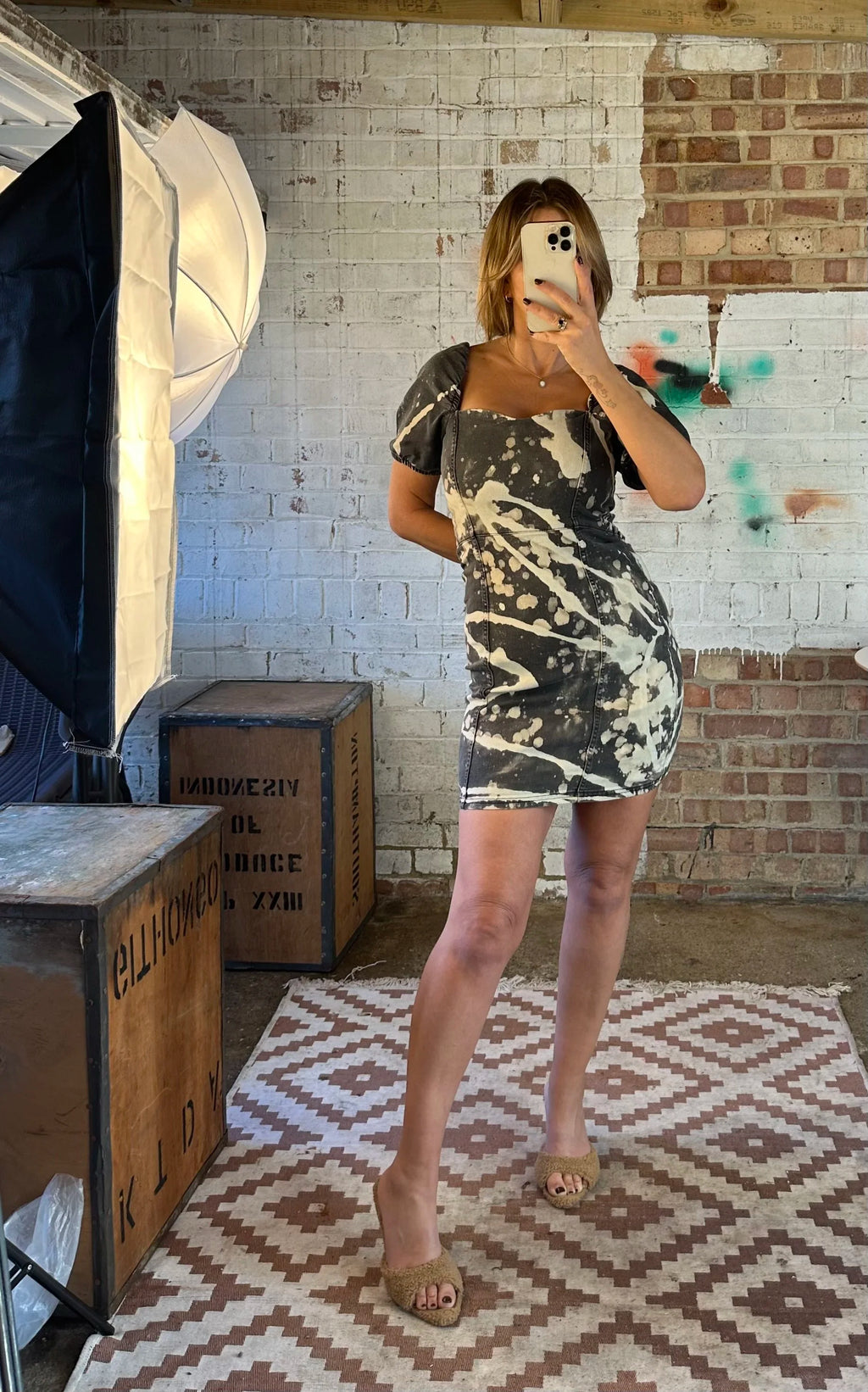 The Gold Puff Dress