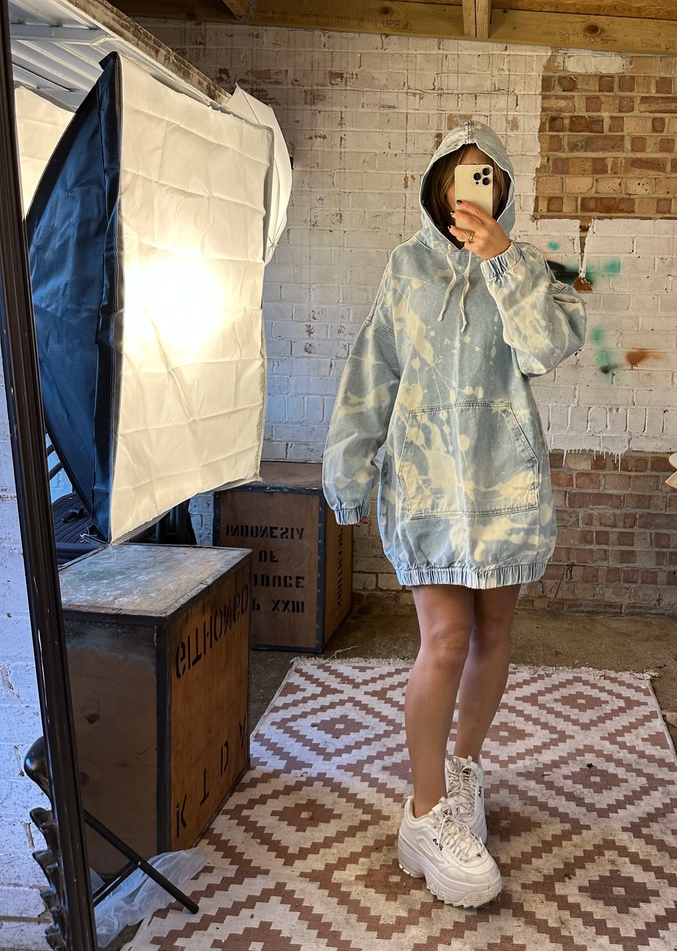 The Hooded Denim Dress